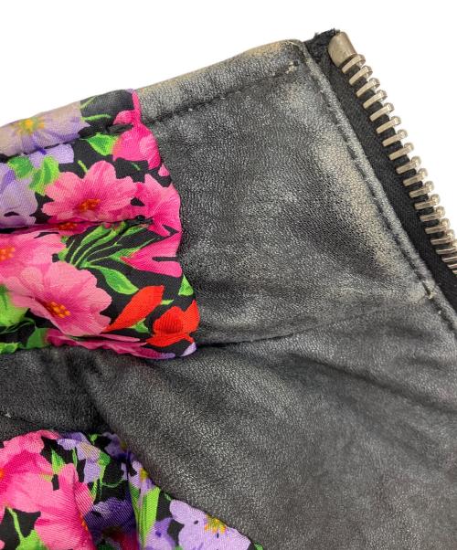DOLCE & GABBANA（ドルチェ＆ガッバーナ）DOLCE & GABBANA (ドルチェ＆ガッバーナ) ラムスキンシングルライダースジャケット ブラック サイズ:38の古着・服飾アイテム