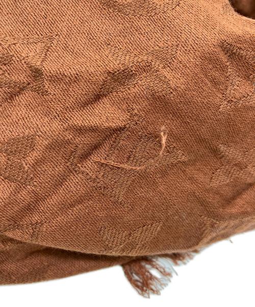 LOUIS VUITTON（ルイ ヴィトン）LOUIS VUITTON (ルイ ヴィトン) ショートモノグラムシルクウールスカーフ ブラウンの古着・服飾アイテム