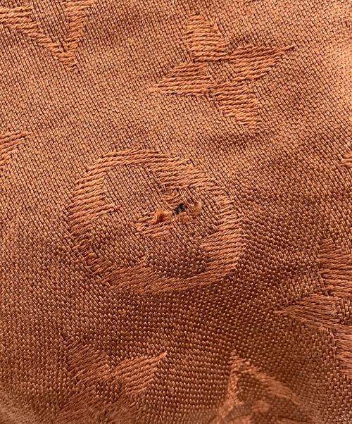 LOUIS VUITTON（ルイ ヴィトン）LOUIS VUITTON (ルイ ヴィトン) ショートモノグラムシルクウールスカーフ ブラウンの古着・服飾アイテム