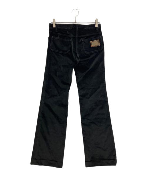 DOLCE & GABBANA（ドルチェ＆ガッバーナ）DOLCE & GABBANA (ドルチェ＆ガッバーナ) ベルベットフレアパンツ ブラック サイズ:38の古着・服飾アイテム