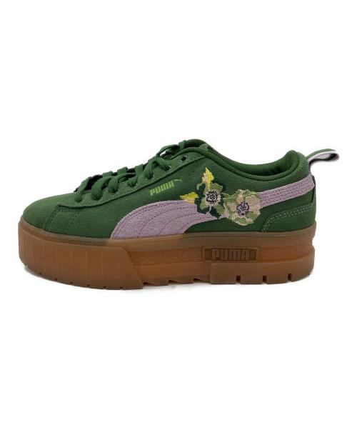 PUMA（プーマ）PUMA (プーマ) MAYZE LIBERTY GREENER PASTURES PASTEL LILAC グリーン サイズ:25の古着・服飾アイテム