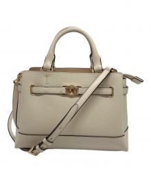 MICHAEL KORS（マイケルコース）の古着「リードスモールセンタージップベルト付 サッチェルバッグ」｜アイボリー