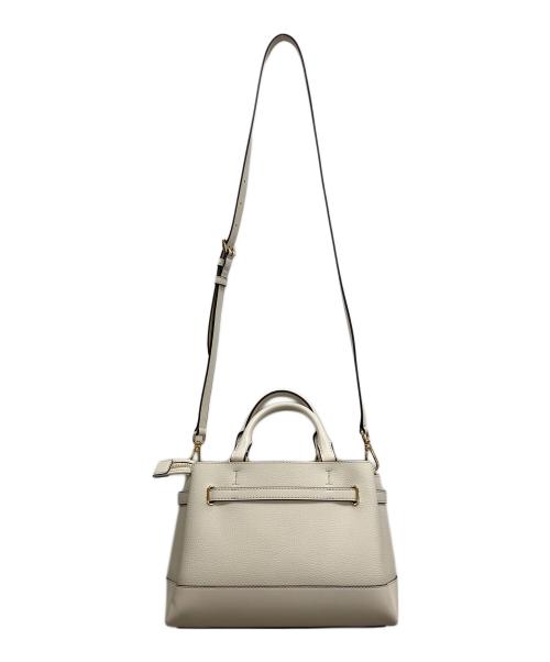 MICHAEL KORS（マイケルコース）MICHAEL KORS (マイケルコース) リードスモールセンタージップベルト付 サッチェルバッグ アイボリーの古着・服飾アイテム