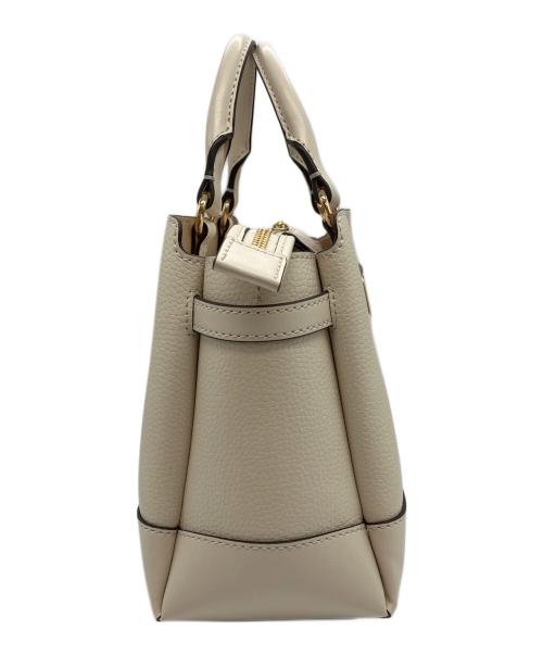 MICHAEL KORS（マイケルコース）MICHAEL KORS (マイケルコース) リードスモールセンタージップベルト付 サッチェルバッグ アイボリーの古着・服飾アイテム