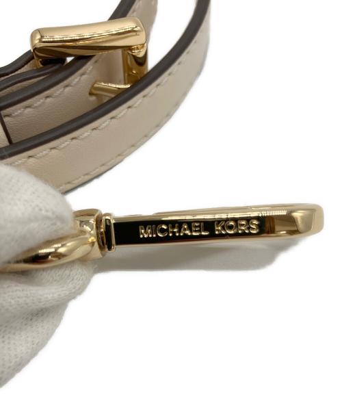 MICHAEL KORS（マイケルコース）MICHAEL KORS (マイケルコース) リードスモールセンタージップベルト付 サッチェルバッグ アイボリーの古着・服飾アイテム