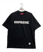 SUPREMEシュプリーム）の古着「Collegiate Applique S/S TOP」｜ブラック