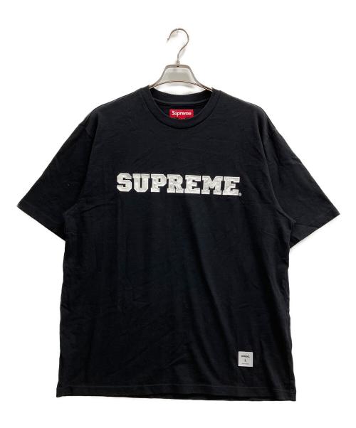 SUPREME（シュプリーム）Supreme (シュプリーム) Collegiate Applique S/S TOP ブラック サイズ:Lの古着・服飾アイテム