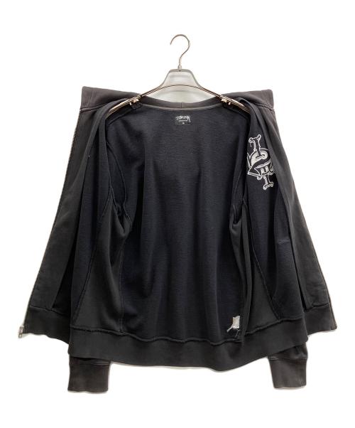stussy（ステューシー）stussy (ステューシー) ストリート刺繍ロゴジップパーカー グレー サイズ:Mの古着・服飾アイテム