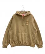 SUPREMEシュプリーム）の古着「Overdyed S Logo Hooded Sweatshirt」｜ベージュ