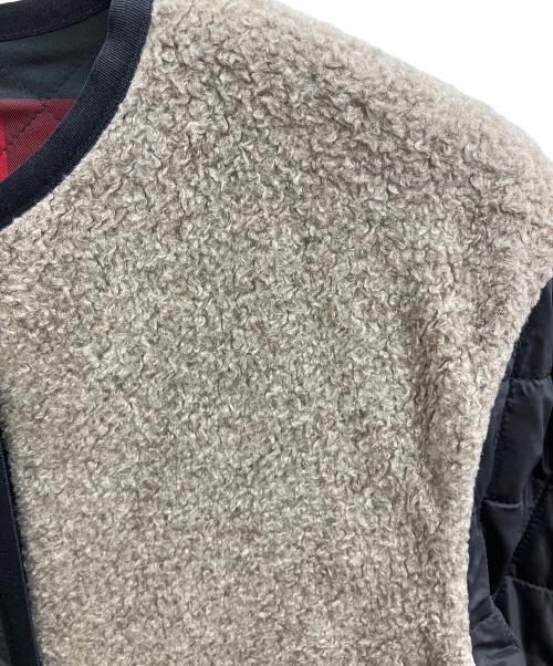 BLUE LABEL CRESTBRIDGE（ブルーレーベルクレストブリッジ）BLUE LABEL CRESTBRIDGE (ブルーレーベルクレストブリッジ) 金釦キルティング切り替えチェックリバーシブルコート ベージュ サイズ:38の古着・服飾アイテム