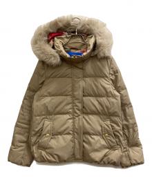 BLUE LABEL CRESTBRIDGE（ブルーレーベルクレストブリッジ）の古着「裏チェックファー付きダウンジャケット」｜ベージュ