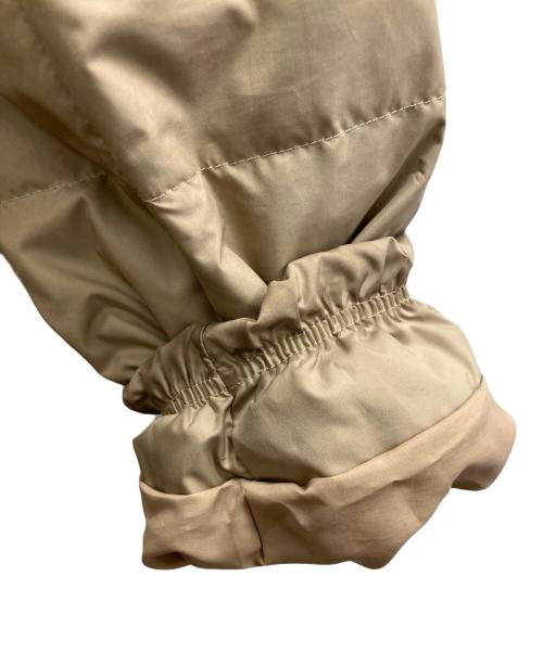 BLUE LABEL CRESTBRIDGE（ブルーレーベルクレストブリッジ）BLUE LABEL CRESTBRIDGE (ブルーレーベルクレストブリッジ) 裏チェックファー付きダウンジャケット ベージュ サイズ:40の古着・服飾アイテム