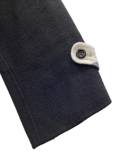 BLUE LABEL CRESTBRIDGE（ブルーレーベルクレストブリッジ）BLUE LABEL CRESTBRIDGE (ブルーレーベルクレストブリッジ) 裏チェックフーデッドウールコート ブラック サイズ:38の古着・服飾アイテム