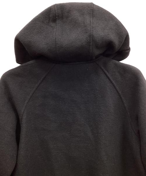 BLUE LABEL CRESTBRIDGE（ブルーレーベルクレストブリッジ）BLUE LABEL CRESTBRIDGE (ブルーレーベルクレストブリッジ) 裏チェックフーデッドウールコート ブラック サイズ:38の古着・服飾アイテム