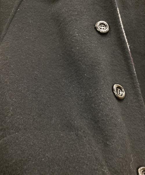 BLUE LABEL CRESTBRIDGE（ブルーレーベルクレストブリッジ）BLUE LABEL CRESTBRIDGE (ブルーレーベルクレストブリッジ) 裏チェックフーデッドウールコート ブラック サイズ:38の古着・服飾アイテム