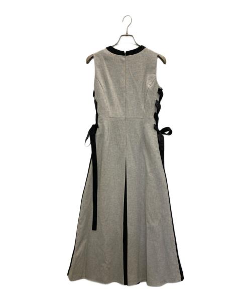 Snidel（スナイデル）Snidel (スナイデル) サイドプリーツバイカラーワンピース グレー サイズ:1の古着・服飾アイテム