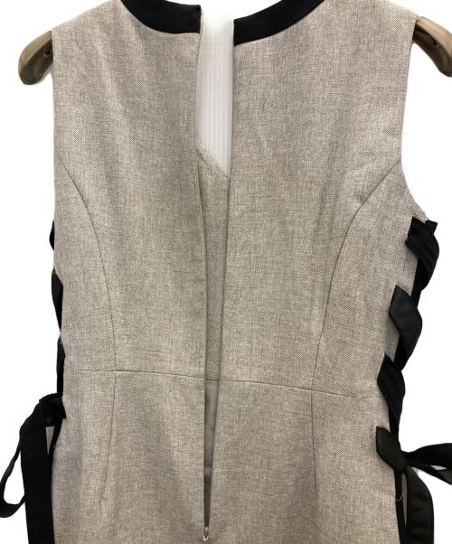 Snidel（スナイデル）Snidel (スナイデル) サイドプリーツバイカラーワンピース グレー サイズ:1の古着・服飾アイテム