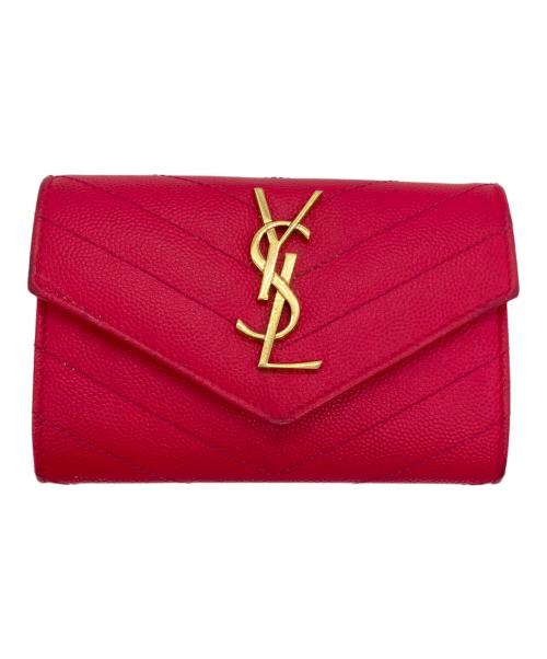 Yves Saint Laurent（イヴサンローラン）Yves Saint Laurent (イヴサンローラン) 名刺入れ ピンクの古着・服飾アイテム