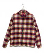 SUPREMEシュプリーム）の古着「SHADOW PLAID FLANNEL ZIP UP SHIRT」｜ピンク
