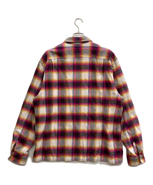 SUPREME（シュプリーム）Supreme (シュプリーム) SHADOW PLAID FLANNEL ZIP UP SHIRT ピンク サイズ:XLの古着・服飾アイテム