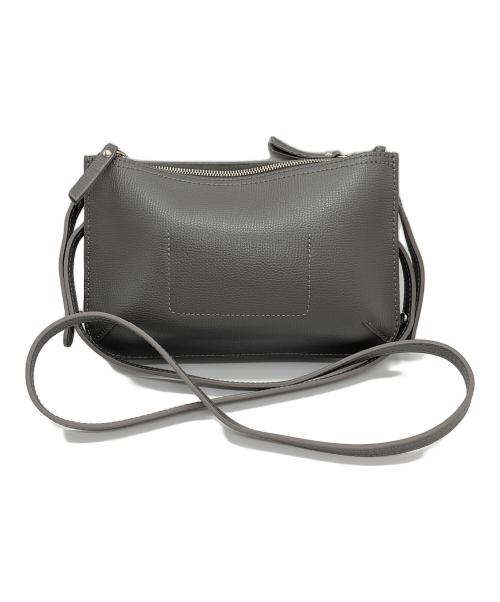 LONGCHAMP（ロンシャン）LONGCHAMP (ロンシャン) ホースモチーフレザークロスボディバッグ グレーの古着・服飾アイテム
