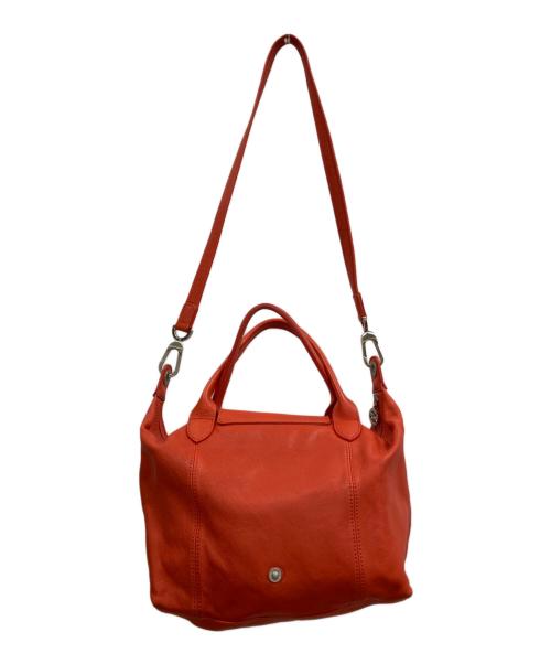 LONGCHAMP（ロンシャン）LONGCHAMP (ロンシャン) ル プリアージュレザー2WAYバッグ オレンジの古着・服飾アイテム
