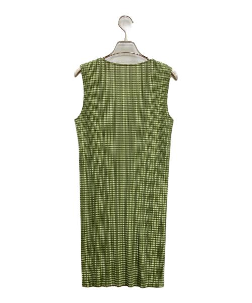 PLEATS PLEASE（プリーツプリーズ）PLEATS PLEASE (プリーツプリーズ) プリーツチュニック グリーン サイズ:Freeの古着・服飾アイテム
