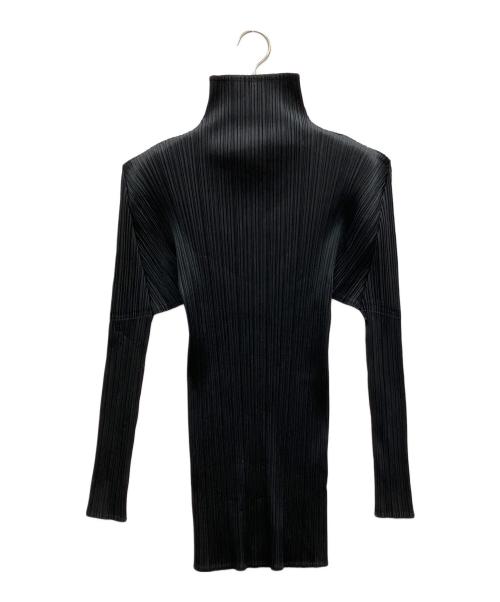 PLEATS PLEASE（プリーツプリーズ）PLEATS PLEASE (プリーツプリーズ) ハイネックプリーツカットソー ブラック サイズ:4の古着・服飾アイテム