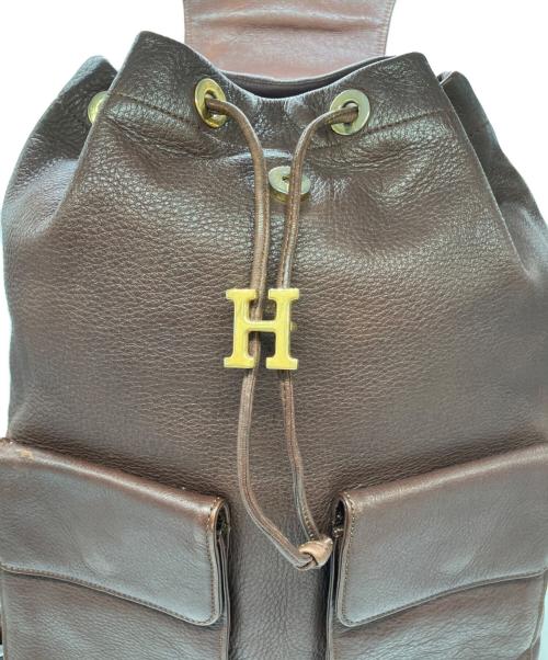 HIROFU（ヒロフ）HIROFU (ヒロフ) レザーリュック ブラウンの古着・服飾アイテム