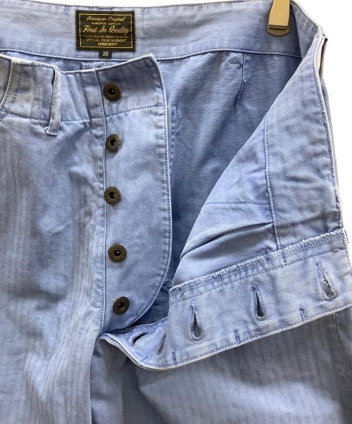 Schott（ショット）Schott (ショット) HERRINGBONE TROUSERS ブルー サイズ:36の古着・服飾アイテム