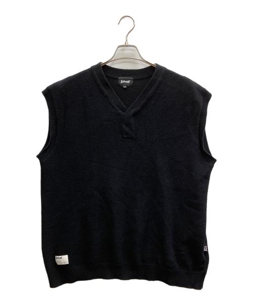 Schott（ショット）Schott (ショット) ブラックシープ ニットベスト ブラック サイズ:Mの古着・服飾アイテム
