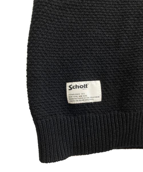 Schott（ショット）Schott (ショット) ブラックシープ ニットベスト ブラック サイズ:Mの古着・服飾アイテム