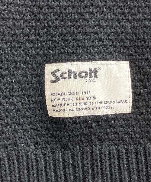 Schott（ショット）Schott (ショット) ブラックシープ ニットベスト ブラック サイズ:Mの古着・服飾アイテム
