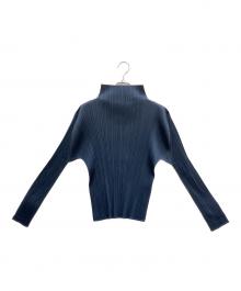 PLEATS PLEASE（プリーツプリーズ）の古着「プリーツカットソー」｜ネイビー