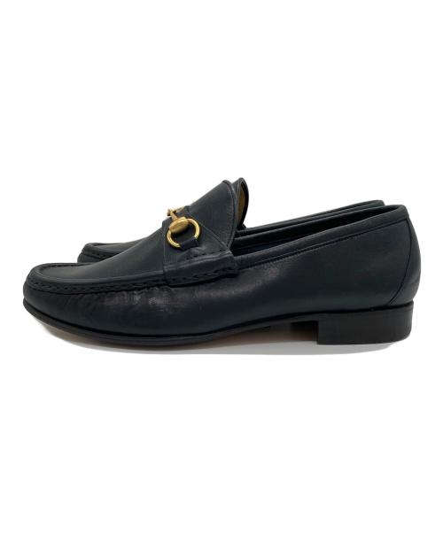 GUCCI（グッチ）GUCCI (グッチ) ホースビットローファー ネイビー サイズ:25.5の古着・服飾アイテム