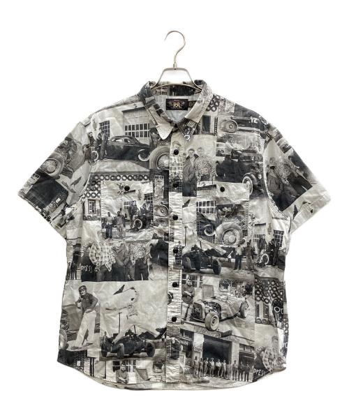 RRL（ダブルアールエル）RRL (ダブルアールエル) Photo Print Twill Workshirt グレー サイズ:XLの古着・服飾アイテム