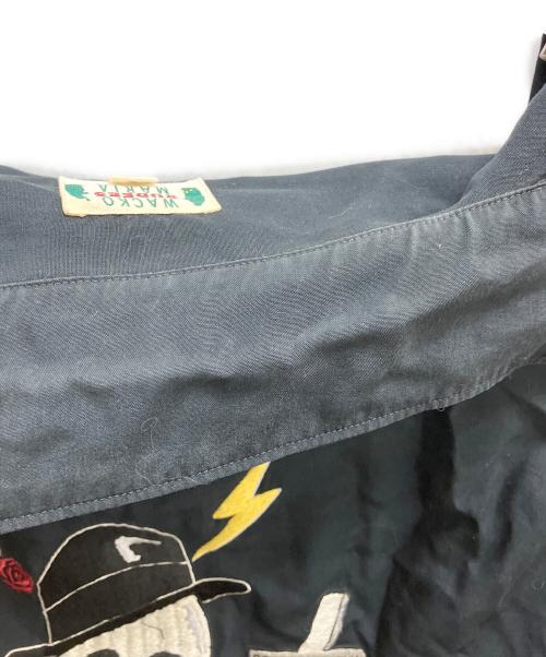 WACKO MARIA RUDEES（ワコマリア）WACKO MARIA RUDEES (ワコマリア) スカル刺繍レーヨンシャツ ブラック サイズ:Lの古着・服飾アイテム