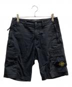 STONE ISLANDストーンアイランド）の古着「ロゴワッペンショートパンツ」｜ブラック