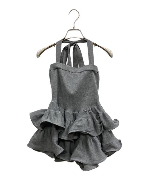 Snidel（スナイデル）Snidel (スナイデル) ラッフルティアードベアニットプルオーバー グレー サイズ:Freeの古着・服飾アイテム