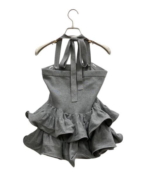 Snidel（スナイデル）Snidel (スナイデル) ラッフルティアードベアニットプルオーバー グレー サイズ:Freeの古着・服飾アイテム