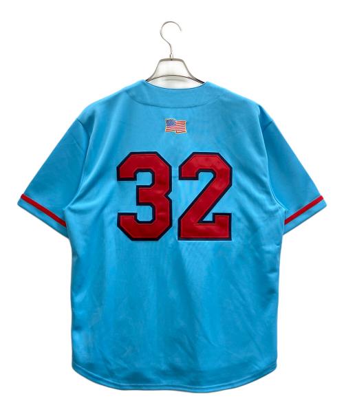 SUPREME（シュプリーム）Supreme (シュプリーム) Swords Baseball Jersey ブルー×レッド サイズ:Mの古着・服飾アイテム
