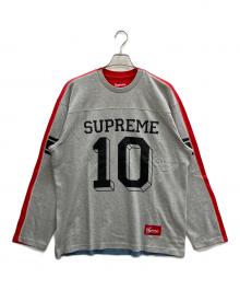 SUPREME（シュプリーム）の古着「Split L/S Football Top」｜レッド×グレー