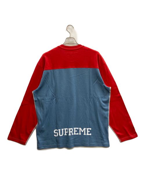 SUPREME（シュプリーム）SUPREME (シュプリーム) Split L/S Football Top レッド×グレー サイズ:Lの古着・服飾アイテム
