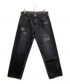 SUPREME×NUMBER (N)INEシュプリーム×ナンバーナイン）の古着「Patches Loose Fit Jean」｜ブラック