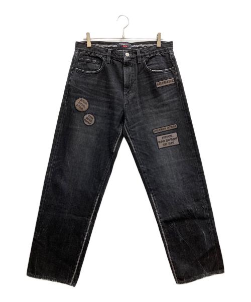 SUPREME（シュプリーム）Supreme (シュプリーム) NUMBER (N)INE (ナンバーナイン) Patches Loose Fit Jean ブラック サイズ:32の古着・服飾アイテム