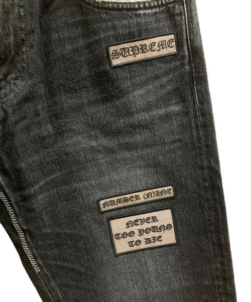 SUPREME（シュプリーム）Supreme (シュプリーム) NUMBER (N)INE (ナンバーナイン) Patches Loose Fit Jean ブラック サイズ:32の古着・服飾アイテム