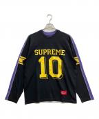 SUPREMEシュプリーム）の古着「Split L/S Football Top」｜ブラック×パープル