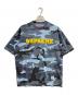 Supreme（シュプリーム）の古着「Collegiate Applique S/S TOP」｜ブルー×グレー