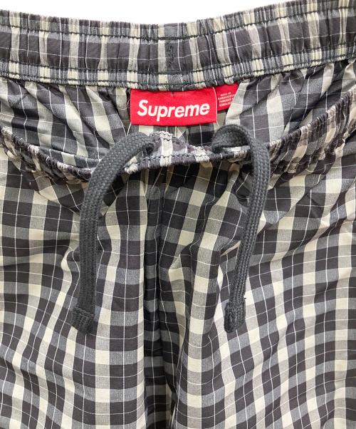SUPREME（シュプリーム）Supreme (シュプリーム) Plaid Warm Up Pant ブラック×グレー サイズ:Sの古着・服飾アイテム