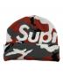 中古・古着 Supreme (シュプリーム) Camo Big Logo Beanie レッド×グレー：7000円